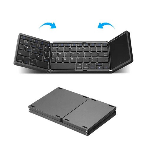 Foldable Mini Wireless Bluetooth Keyboard with Touchpad for celPhone/Tablet/iPad - Picture 1 of 9