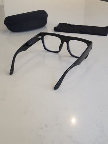 Shiny black optical anti blue rays designer Style Frames Square Eyewear - Picture 5 of 12