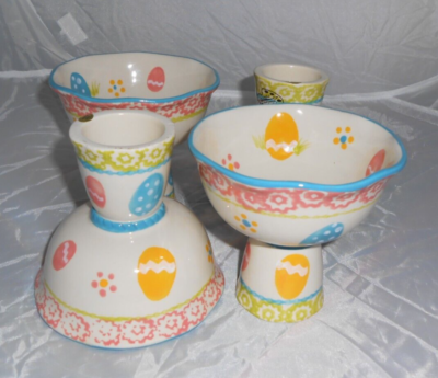 Lot de 3 assiettes en grès Atelier d'Art Sarreguemines