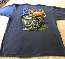 Reel Legends From Gainesville Florida Blue Shirt With Fish Graphics Size L