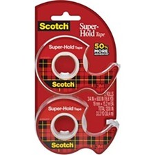 3M Scotch Super Hold Tape .75" x 600" 198DM2 Pack of 2