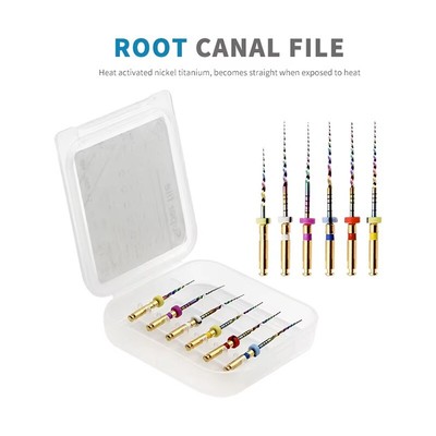 Dental Rotary Machine Files 6-Pack Dental Heat Activated Niti