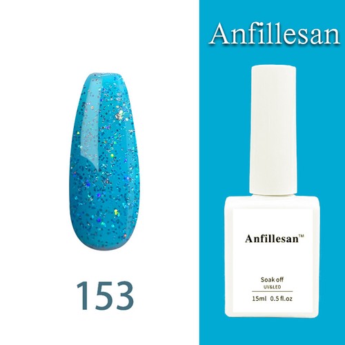 Anfillesan 15ML Gel Nail Polish Summer Nail Soak Off LED UV Gel Top/Base Coat - Picture 188 of 203