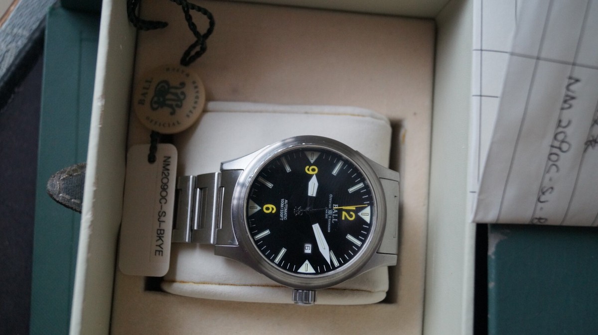 Ball Stokeman 2 NM2090C Automatic case 43mm date @3 Fireman 