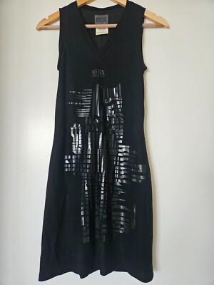 Versace Jeans Couture Little Black Sleeveless Dress Ittierre Italy 26/40 Size 4 