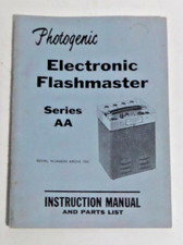 Photogenic electronic flashmaster series AA manual booklet