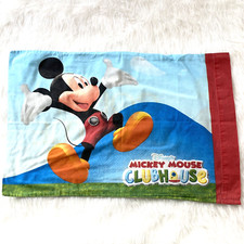 Vintage Disney Mickey Mouse Pillow Case Count With Me 1 2 3 Clubhouse Standard