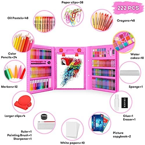 Art Kit, Supplies Drawing Kits, Arts and Crafts for Kids, Gifts Teen Girls