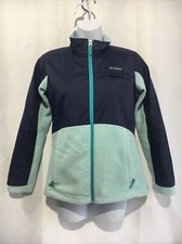 Girls Columbia Benton Spring Overlay Blue Jacket Girls Youth Size Large 14/16
