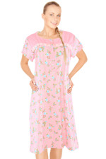 JEFFRICO Nightgowns For Women Short Sleeve Soft Sleepwear Comfy Nightshirts