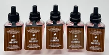 5 BATH & BODY WORKS COCO PARADISE WALLFLOWER FRAGRANCE REFILL BULB PLUG IN LOT