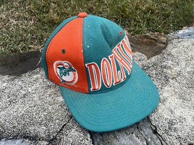 Rare Vintage 90 s Miami Dolphins Starter Tri Power 100% Wool NFL  Snapback Hat