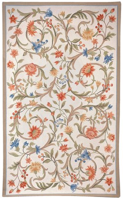 Chelsea Collection Accent Rug - 2'6'' x 4', Ivory, Hand-Hooked French Country ...