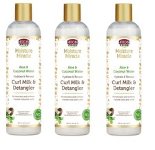 BL African Pride Curl Milk  Detangler Aloe/Coconut 12 oz X 3 Packs