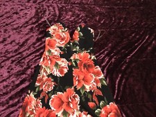 windsor women flowers red jumpsuit size Small