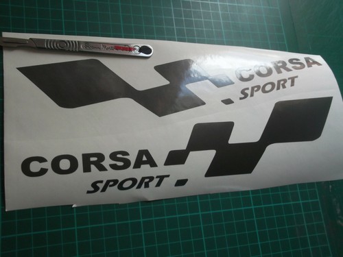 CORSA SPORT FLAG Large Sticker Decal x 2. Choice of colours - Picture 2 of 3