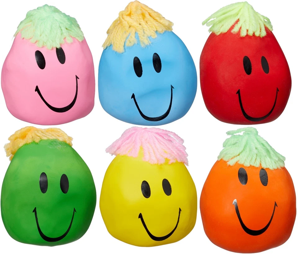 CEPEWA Antistress Ball Quetschball Lachgesicht Knautschball Bunt Funny Face Neu