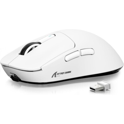 ATTACK SHARK X3 49g SUPERLIGHT 26K DPI Maus BT/2.4G Wireless/Kabelgebundene Maus