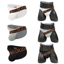 1,2,3,4 Pack Mens Cotton Briefs Bikini Comfort Flexible Soft Waistband Underwear