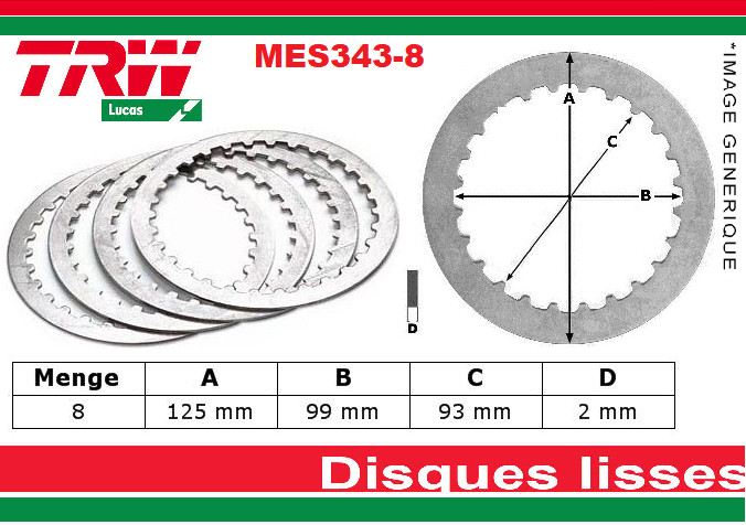 Disque d'embrayage lisse Honda VF 750 Magna pour retrouver un passage de vitesse fluide