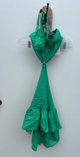 NWT Womens Peixoto Ariel GREEN Gauzy Halter Waist Cut Out Mini Dress M S15