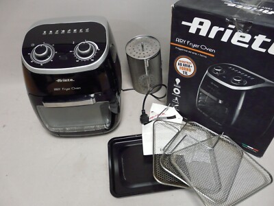 Ariete 4619 Heißluft Fritteuse 2000 W  mit Timer Schwarz 11L Backofenfritteuse
