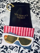 Victoria's Secret VS0030 Solid White Shiny Gold New Women's Sunglasses