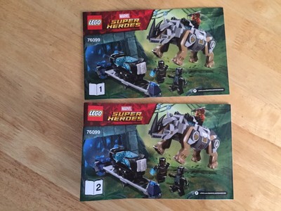 lego black panther rhino instructions