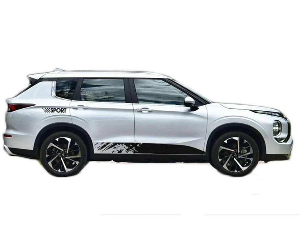Graphics Mud Splash Stripe Car Sticker For Mitsubishi Outlander Side Door Decals Foto 2 de 4