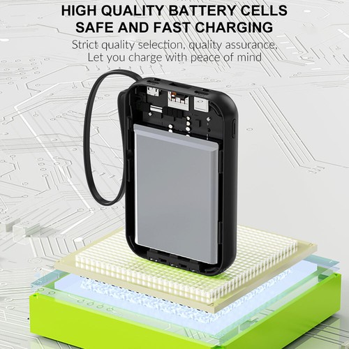 30000mAh Mini Power Bank Fast Charging Portable External Battery Backup+4 Cables - Picture 15 of 17
