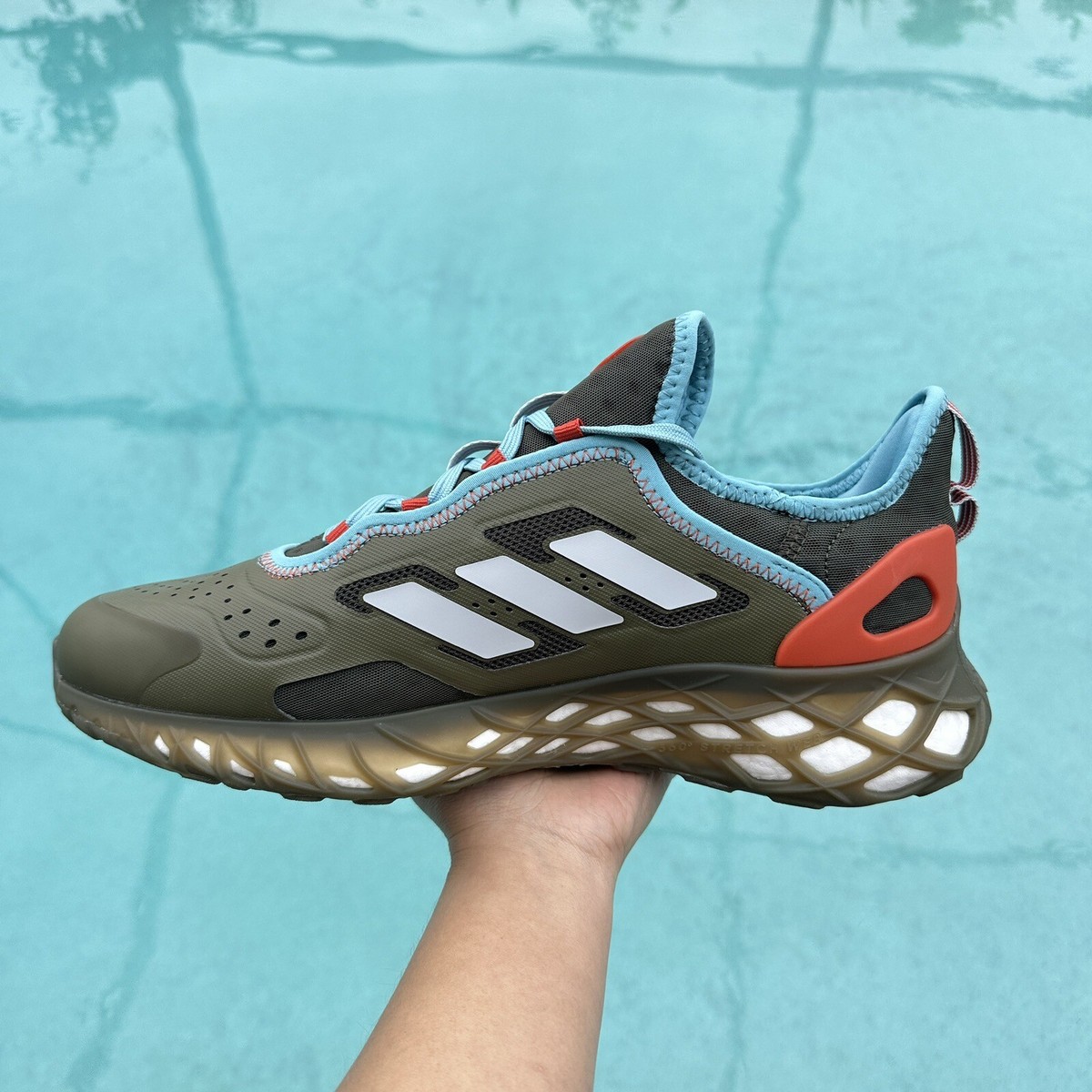 Adidas Web Boost Low Olive Strata Halo Blue Men\'s Athletic Shoes HQ6170 Adidas Web Boost Shoes 8.5 (41.5) New | Mercari main image 2