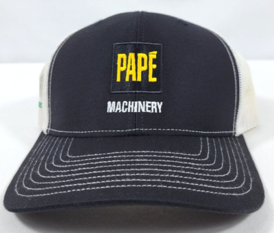 #ad John Deer Pape Machinery Hat Cap Snap Back Black Trucker Hat Outdoor Casual $16.00