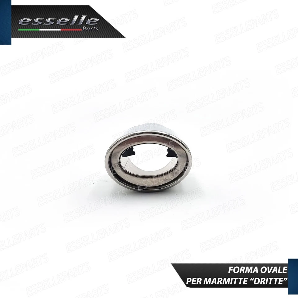 TERMINALE DI SCARICO PER MARMITTA FINALINO CROMATO PEUGEOT 208 MK2 INOX OVALE - Immagine 3 di 4