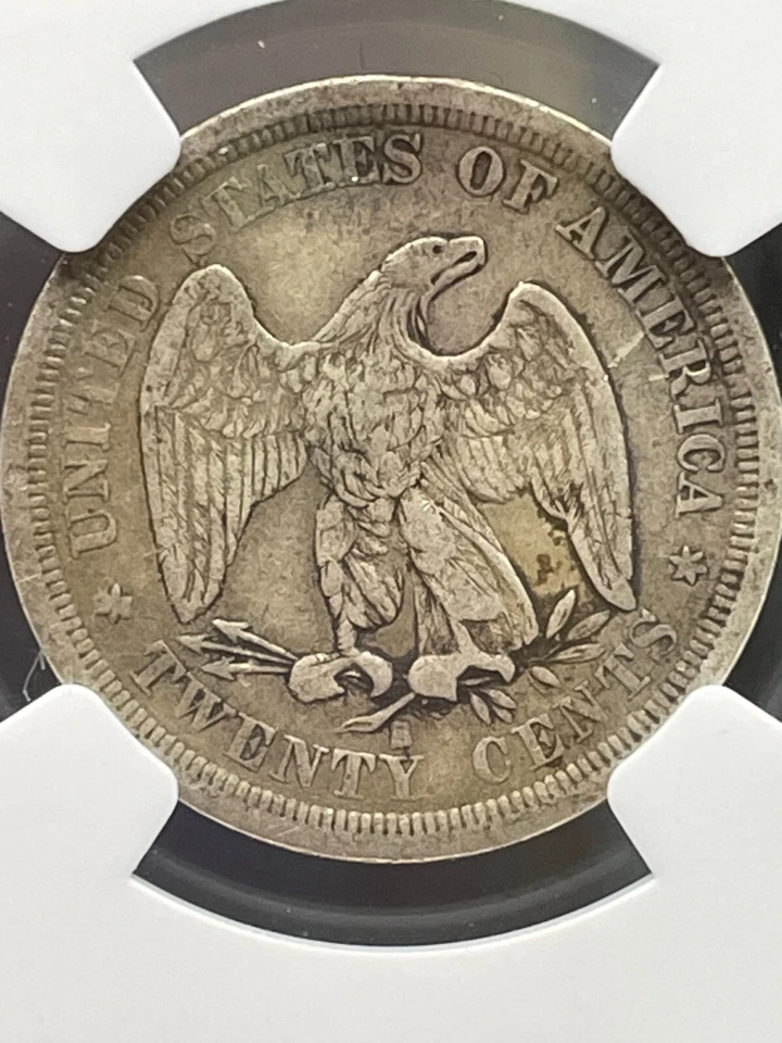 1875-S 20c Twenty Cent Piece San Francisco Type Coin Choice Very Fine NGC VF25 - Image 4 of 4