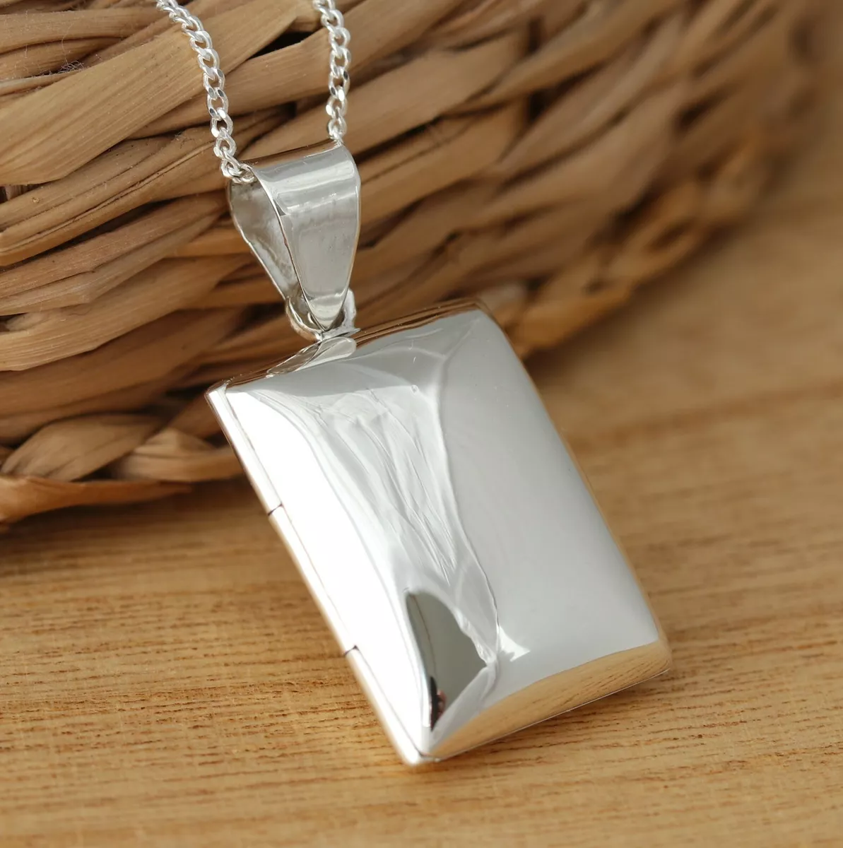Rectangle locket necklace deals