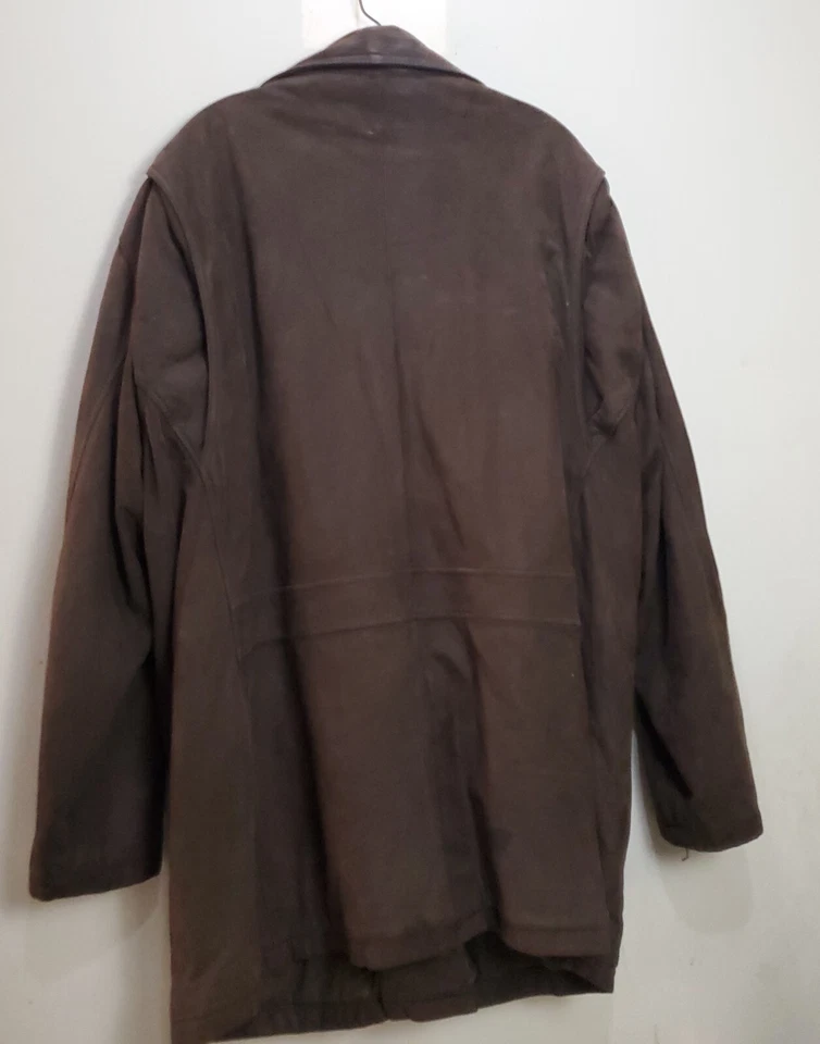 Timberland Weathergear Chaqueta de Cuero Impermeable para Hombres XL Abrigo Bolsillos Marrón Y2K Foto 2 de 4