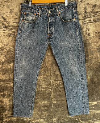 Levi s 501 Herren Jeans Blau W32 x L32 Stonewashed Straight Leg Denim Mexico