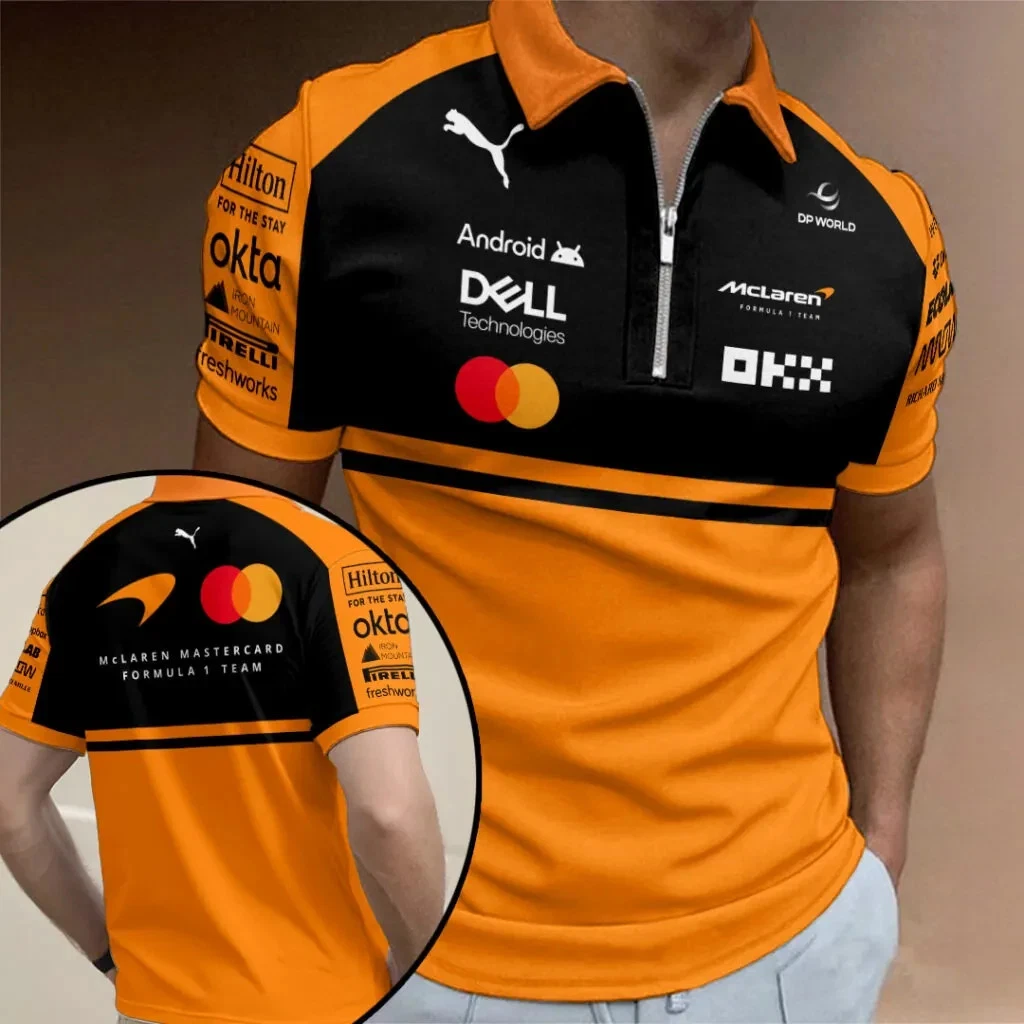 McLarens 2026 Zip Polo Shirt, F1 Fomula 1 Racing Team Tee Gift For Fan