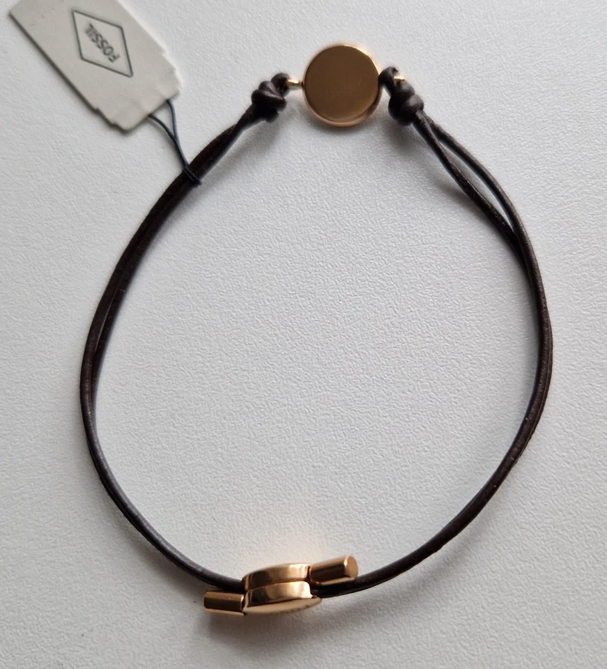 Fossil Leder Armband braun rosegold - NEU - NP 39,00 € - Bild 3 von 4