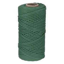 4mm x 109 Yards 100m Macrame Cord Natural Cotton Rope Twisted Dark Green