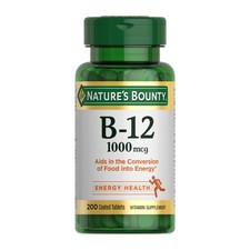 Nature's Bounty Vitamin B12 1000 mcg Supplements, 200 Count Pack of 1 