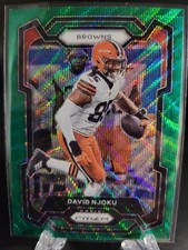2023 Panini Prizm- David Njoku Green Wave Prizm #70 Browns