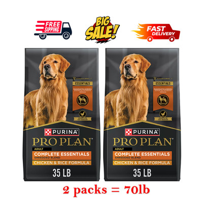 2 Packs - Purina Pro Plan Complete Essentials Chicken & Rice Dog Food 35lb