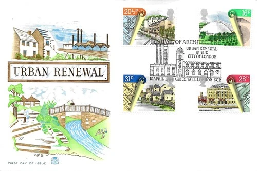 1984 Urban Renewal, Stuart FDC, Festival of Architecture - London SpHS
