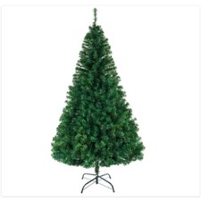 8-Foot Unlit Artificial Christmas Pine Tree with Sturdy Metal Legs - Green
