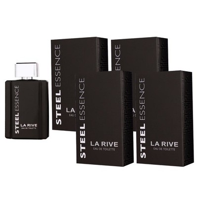 La Rive Steel Essence 4 x 100 ml Eau de Toilette EDT Set Herrenparfum