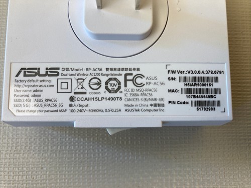 Asus RP-AC56 & RP-N12 Range Extender wireless dual band bianco usato in ottime condizioni - Foto 11 di 11