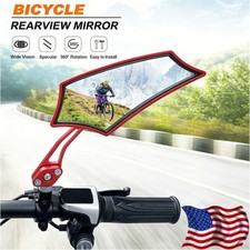 Bicycle Rearview Mirrors with 10mm Adaptor 7/8" Handlebar Side Mirrors US