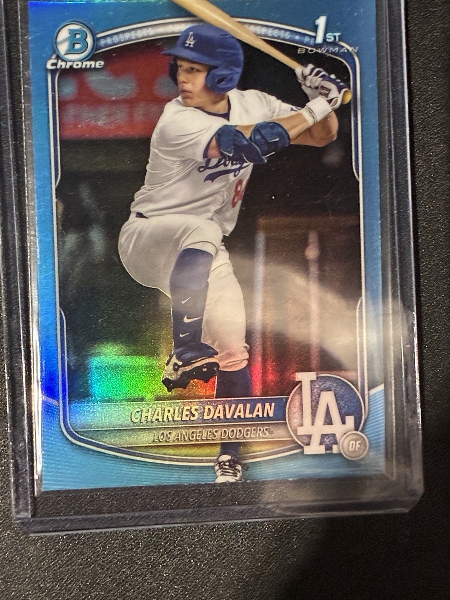 Charles Davalan 2025 Bowman Draft Chrome Sky Blue Refractor | eBay