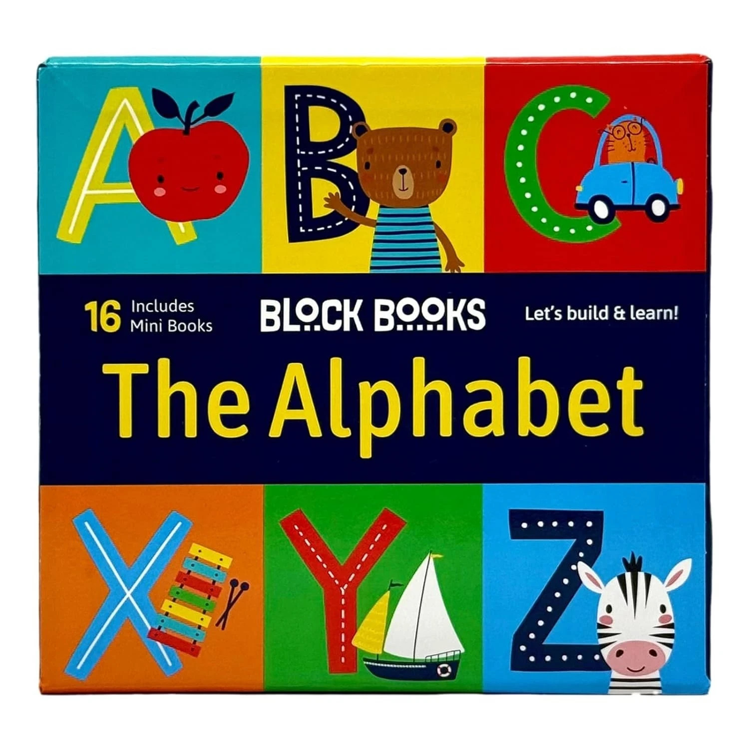 Children’s Alphabet Learning 16 Mini Books Collection Box by Lake PressBoard boo